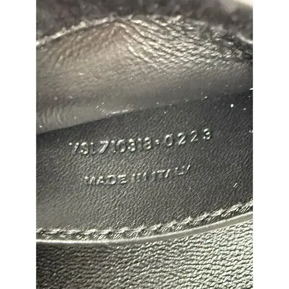 Saint Laurent Le 5 A 7 Mini YSL Women's Shoulder Bag in Black Satin - Picture 9 of 12